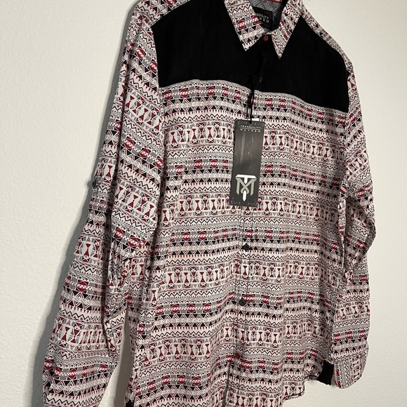 Tranquility Mayhem men western style roll up sleeves shirt - Picture 3 of 11